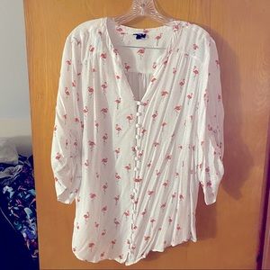 Torrid Flamingo print Harper blouse